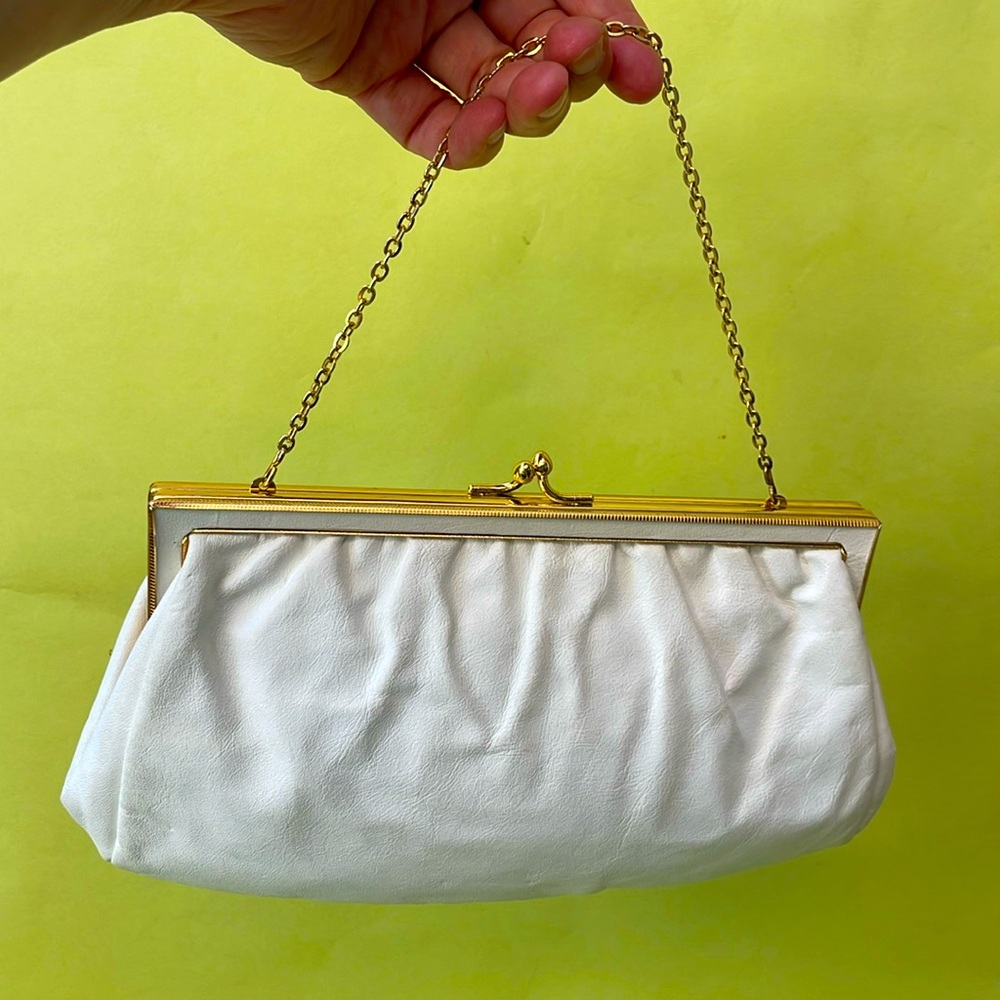 Vintage white/gold mini bag
